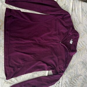 Women's Purple Quarter-Zip Midlayer Ski/Snow Warm Jacket